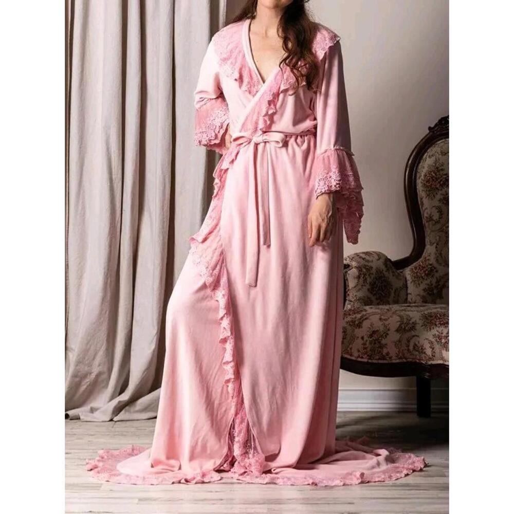 Hopeless Romantic Christine's Dressing L/XL Gown Blush Pink Victorian Look # C6